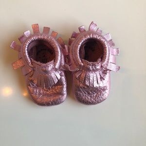 Size 2 Metallic Pink FP Moccs